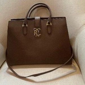 Ralph Lauren Carrington Brigitte Tote Leather Bag
